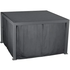 Cortinas e mosquiteiras para pérgola ÉVORA graphite 3,6x3,6m