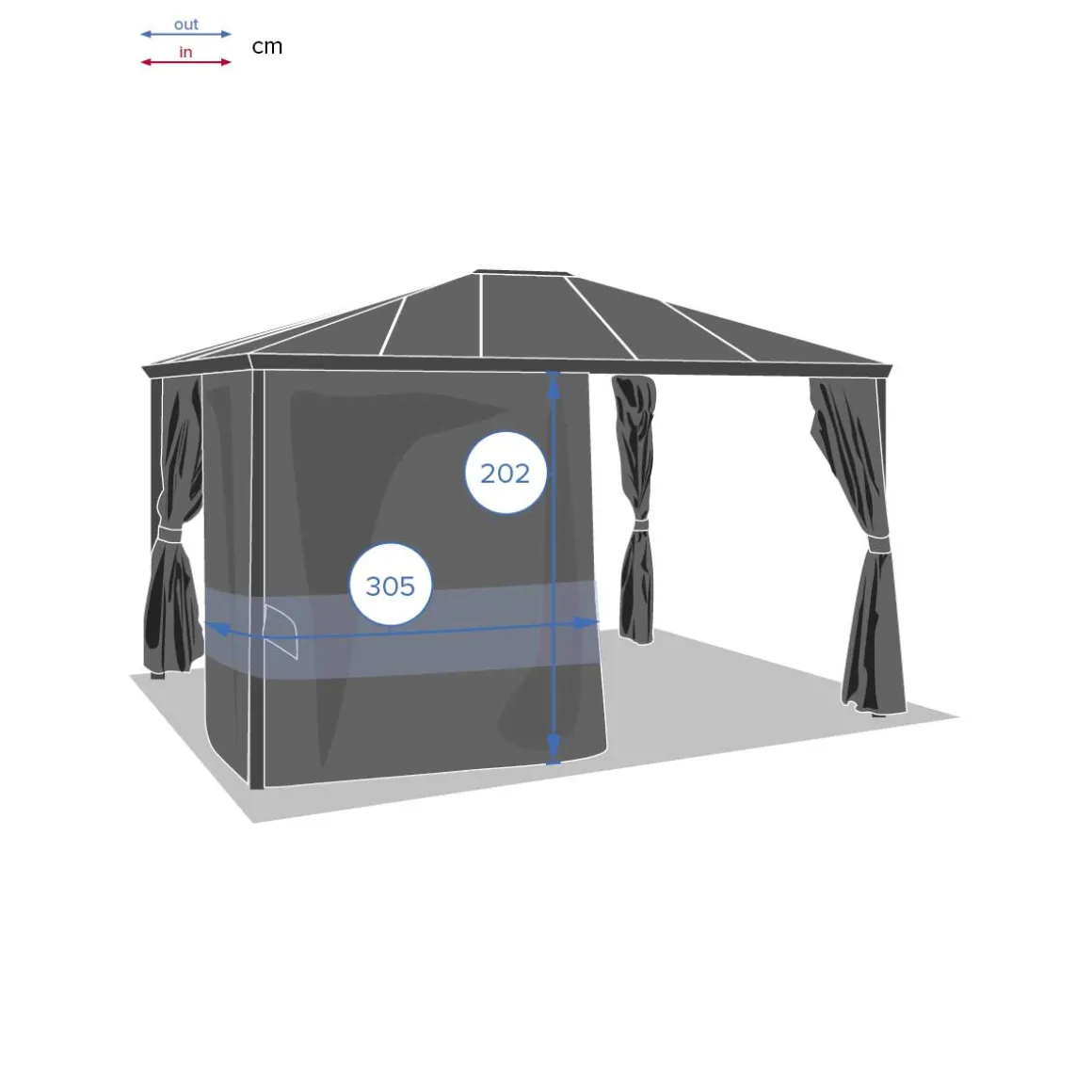 Cortinas para pérgola BELIZE