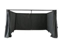 Cortinas pérgola palmeira cinza ardósia