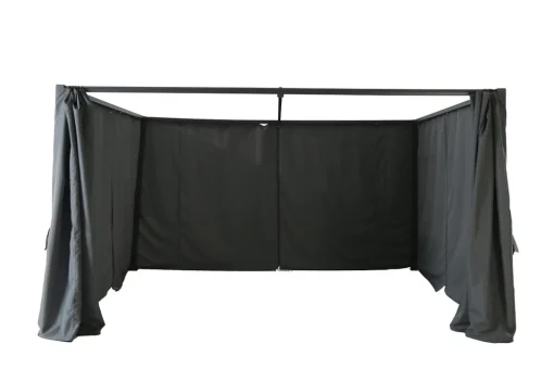 Cortinas pérgola palmeira cinza ardósia