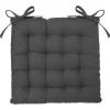 Coxim cinza escuro em algodão 38x38cm
