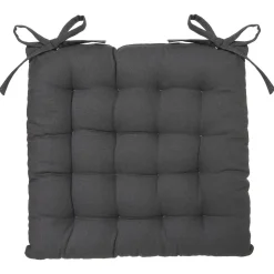 Coxim cinza escuro em algodão 38x38cm
