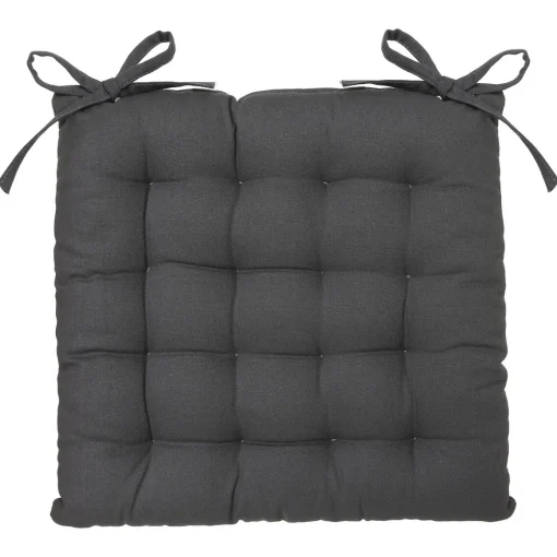 Coxim cinza escuro em algodão 38x38cm