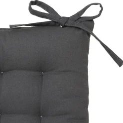Coxim cinza escuro em algodão 38x38cm