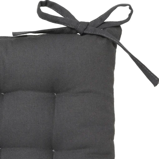 Coxim cinza escuro em algodão 38x38cm