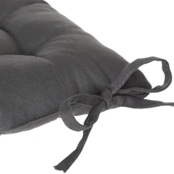 Coxim cinza escuro em algodão 38x38cm