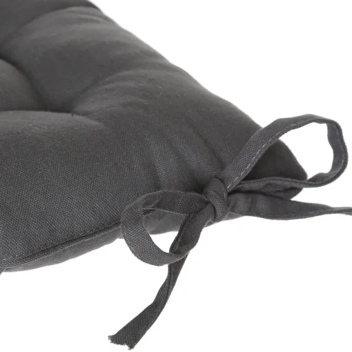 Coxim cinza escuro em algodão 38x38cm