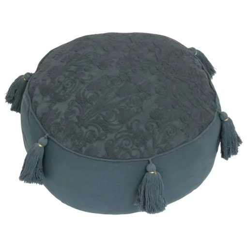 Coxim de chão JACQUARD stonewash azul 43cm