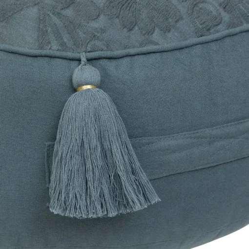 Coxim de chão JACQUARD stonewash azul 43cm