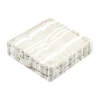 Coxim de chão SOLEIL riscas branco e cru