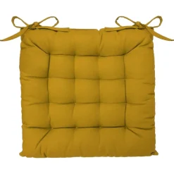 Coxim ocre em algodão 38x38cm