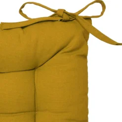 Coxim ocre em algodão 38x38cm