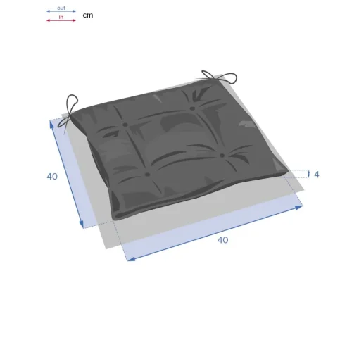 Coxim para cadeira exterior KORAI 4 pontos bordeaux