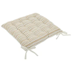 Coxim para cadeira MICAH JACQUARD bege e cru 38x38cm