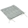 Coxim para cadeira MICAH JACQUARD azul e cru 38x38cm