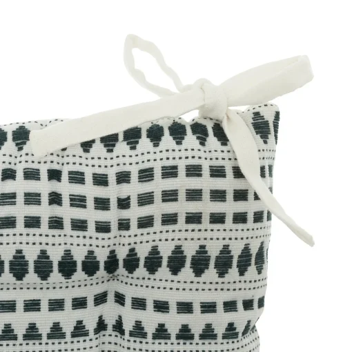 Coxim para cadeira MICAH JACQUARD azul e cru 38x38cm