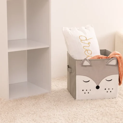 Cubo de arrumação raposa cinza 29cm