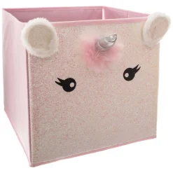 Cubo de arrumação unicórnio 29x31cm