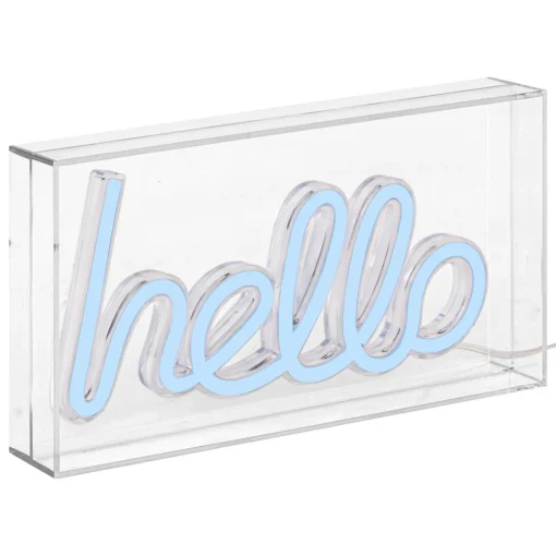 Decoração de mural led Neon hello