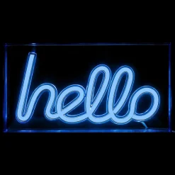 Decoração de mural led Neon hello