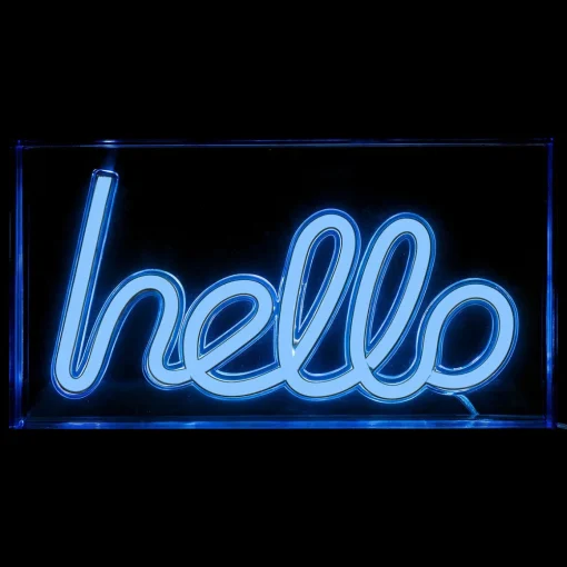 Decoração de mural led Neon hello