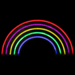 Decoração de mural led Neon arco-iris