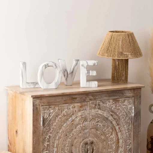 Decoração love OLEN efeito mármore em cerâmica