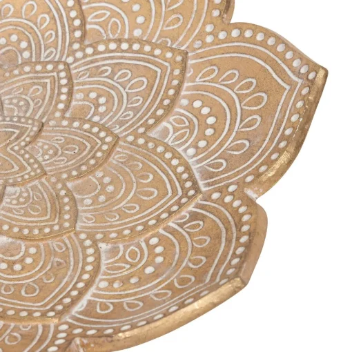 Despeja bolsos OASIS dourado em poliresina 29,5cm