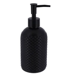 Doseador de sabonete líquido em vidro preto 410ml