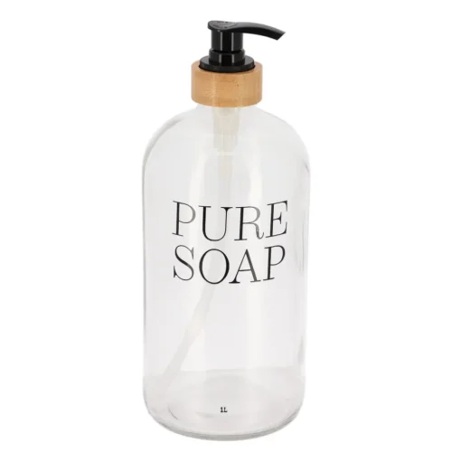 Doseador em vidro para sabonete líquido PURE SOAP 1000ml
