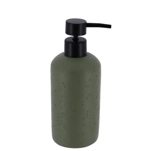 Doseador para sabonete líquido verde caqui efeito pedra