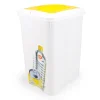 Ecoponto 21l plástico com tampa amarela
