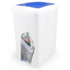 Ecoponto 21l plástico com tampa azul