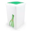 Ecoponto 21l plástico com tampa verde