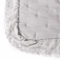 Edredão AMALFI cinza com renda 250x260cm