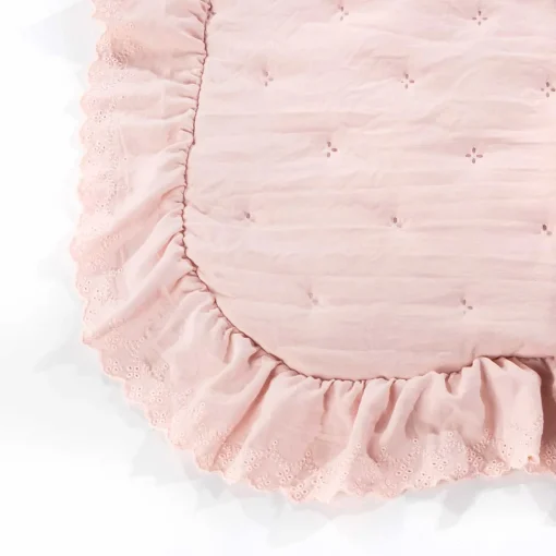 Edredão AMALFI rosa com renda 250x260cm
