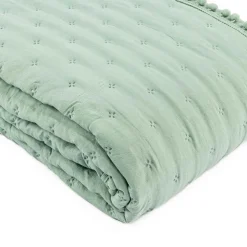 Edredão BEAR reversível verde água e cinza 140x220cm