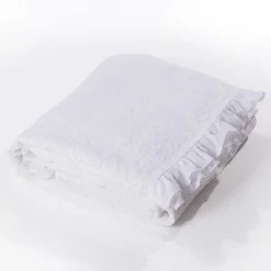 Edredão branco com flores 220x240cm