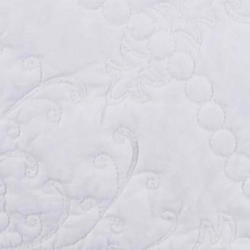 Edredão branco com flores 220x240cm