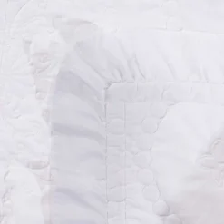 Edredão branco com flores 220x240cm