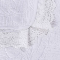 Edredão cru com renda 220x240cm