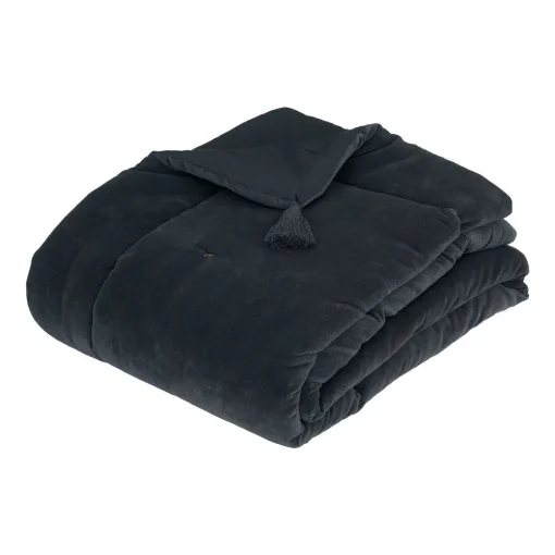 Edredão Fundo De Cama MIDNIGHT Cinza Escuro 70x180cm