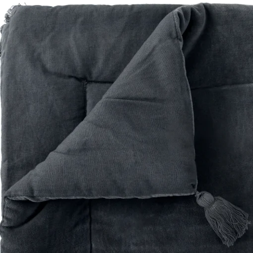Edredão Fundo De Cama MIDNIGHT Cinza Escuro 70x180cm