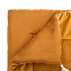 Edredão fundo de cama ocre veludo 80x180cm