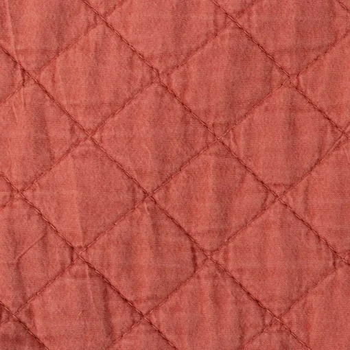 Edredão STONEWASHED terracota com folho 220x240cm