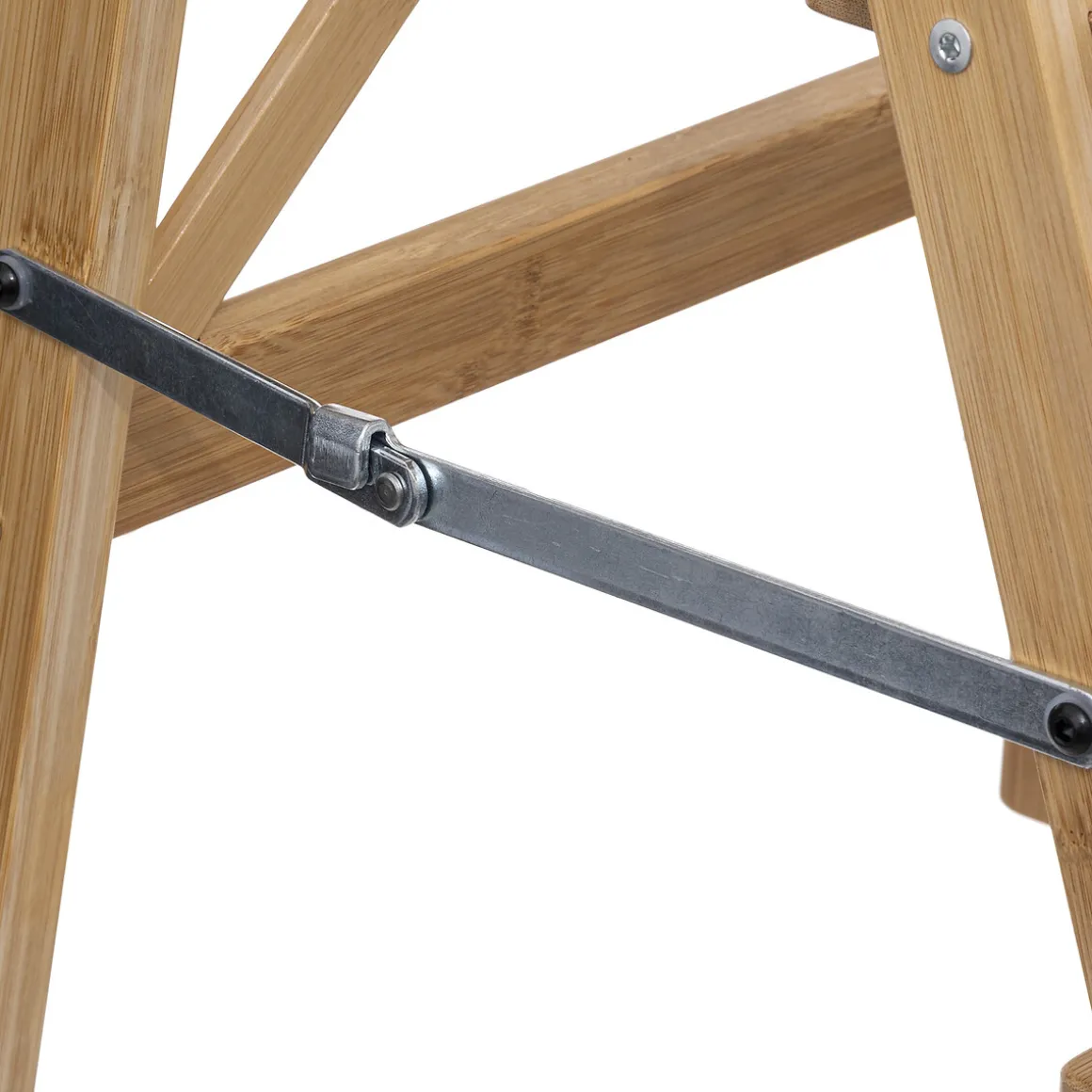 Escadote com 3 degraus em bambu