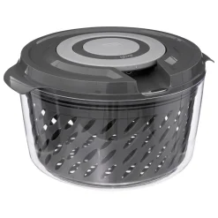 Escorredor cinza de legumes com torção 5,5l