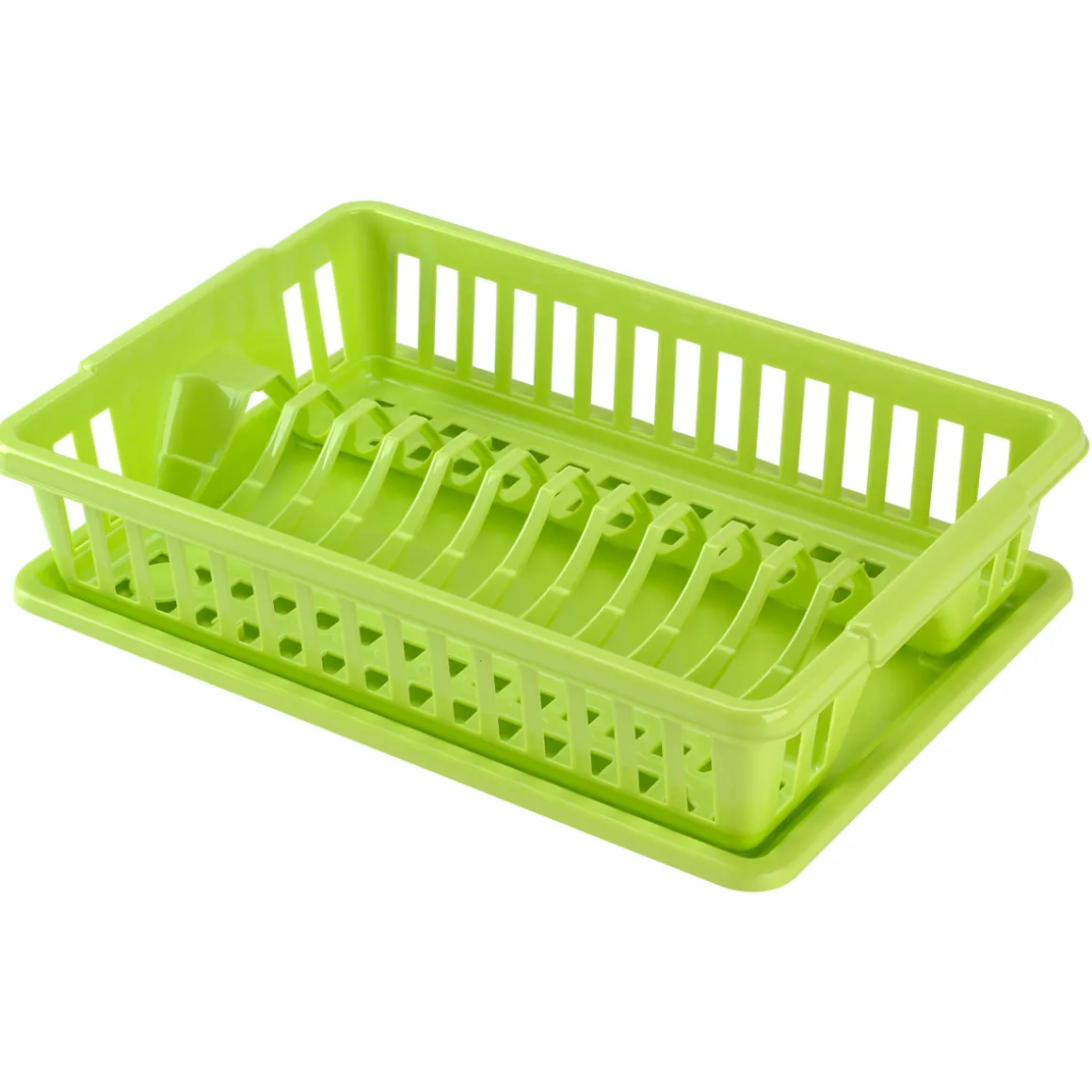 Escorredor de loiça amarelo com tabuleiro