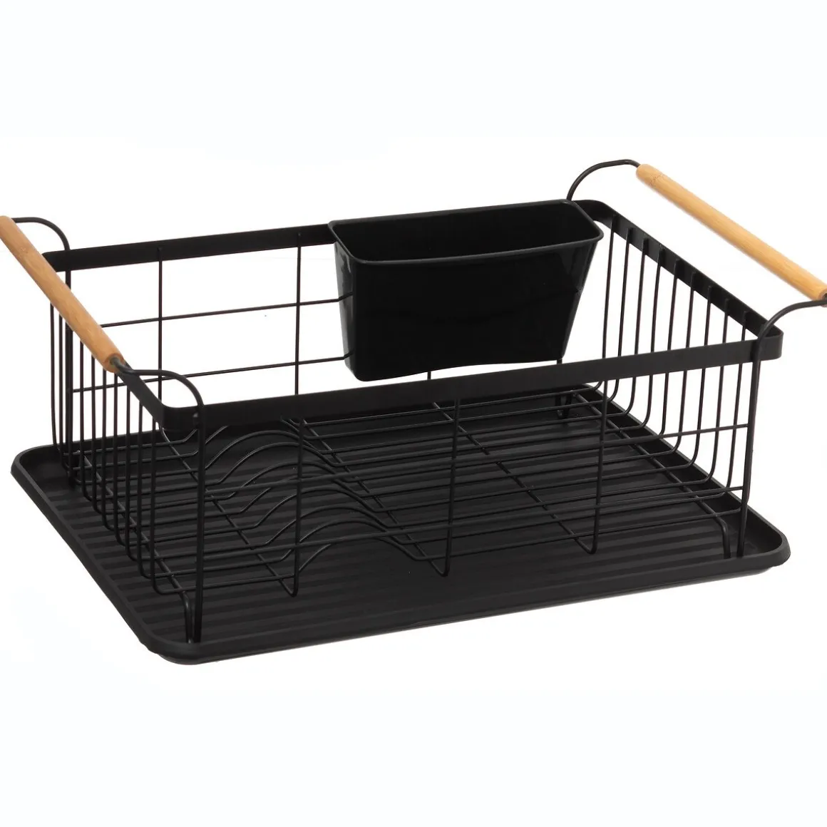 Escorredor de loiça de metal preto