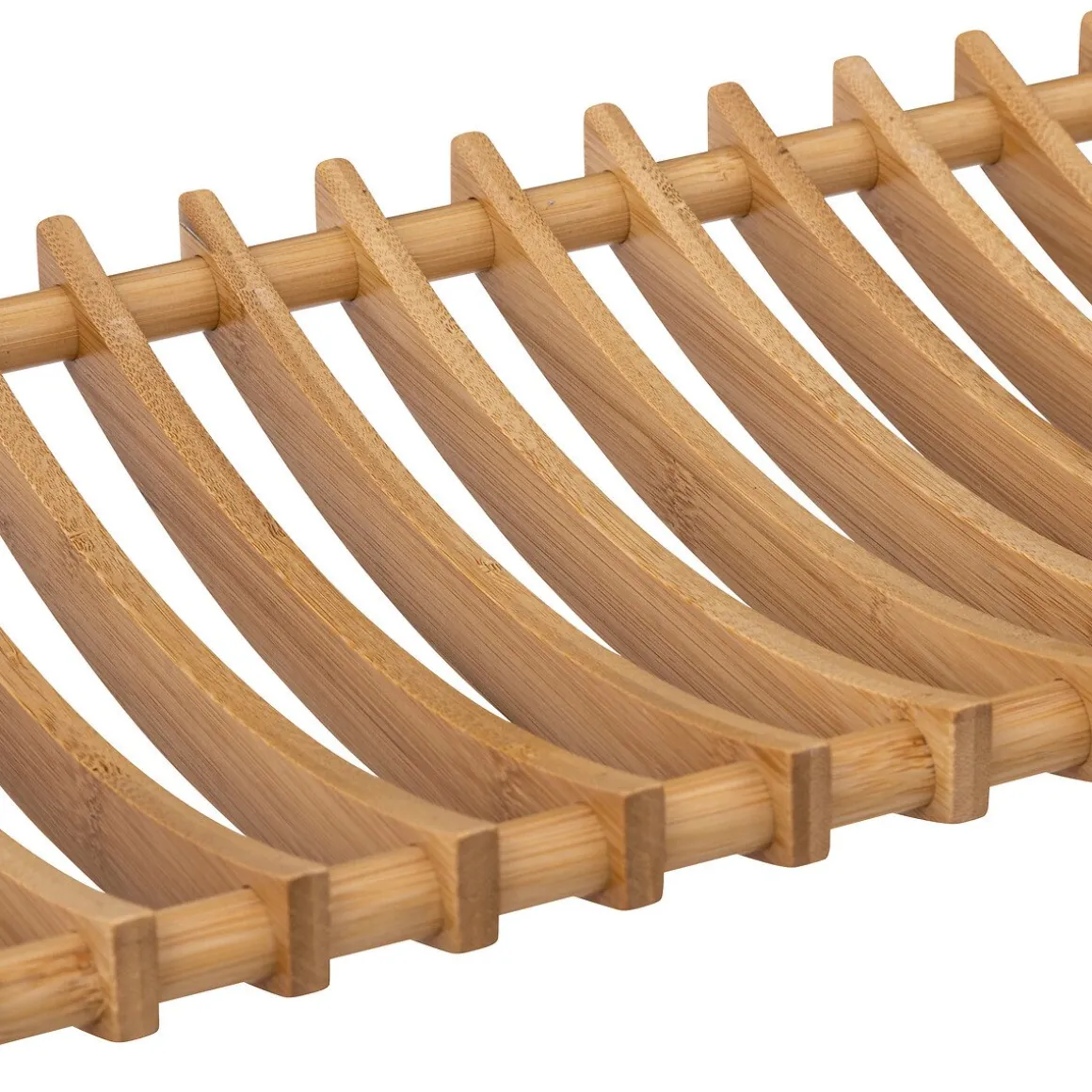 Escorredor de loiça em bambu com 2 níveis